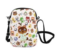 ACNH Merch ACNH Inspired Crossbody Bag Animal Villagers Gift Racoons Character Shoulder Bag Video Gamer Lovers Gift (LEAF BEAR CB UK)