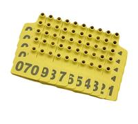 ACNMGDF Cattle Ear Tags 001-500 Numbered - Large Plastic Livestock Identification Tags for Cows, Sheep, Goats - Farm Animal Ear Tags (100pcs) yellow 201-300