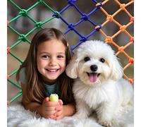 ACNMGDF Multicolor High Strength Polyester Rope Net For Kids' Playground Climbing Nets For Children Monkey Bars,Cargo,Rope Bridge And Boat Safety Lifeline Netting Width:39.36ft(12m)