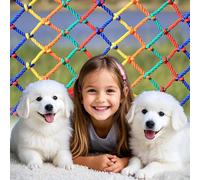 ACNMGDF Rope Net Climbing High Strength Stairs Balcony Railing Protecting Netting for Playground Treehouse,Multicolor Polyester Nets Kids Pets Cargo Boat Safety Lifeline Netting Width:39.36ft(12m)
