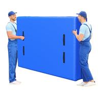 Acnusik Queen Mattress Bag for Moving and Storage, Reusable Heavy Duty Tarp Waterproof Queen Size Bed Mattress Cover, Zippered Mattress Protector with 8 Strong Handles, 82’’ Lx 63’’ W x 15’’ D