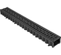 Aco Hexdrain 19310 Channel + Plastic Grate A15 Drain Black 80mm Deep 1M Length