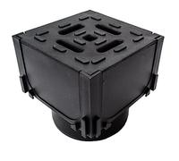 ACO HexDrain Corner Unit - Plastic Grating - Vertical Outlet