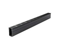 ACO Threshold 1mtr Plastic Slimline Channel Drain & Silver or Black Grate - A15