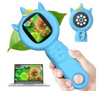 Acoath Microscope for Kids, Auto-Focus Handheld Digital Microscopes with 2.0" Screen, 8 LEDs Rechargeable Pocket Mini Microscope Christmas Gifts Educational Science Toys for Ages 5 6 7 8 9 10 11 12