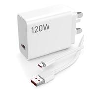 ACOCOBUY 120W Fast Charger Plug Wall Charger with USB C Cable 1m for Xiaomi