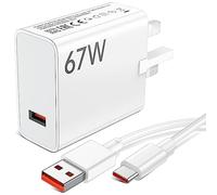 ACOCOBUY 67W USB Plug Charger for Xiaomi 15T/14T/13T/12/11, Fast Charger Plug with Type C Fast Charging Cable 1M, USB Plug Power Adapter for Redmi Note 15/14S/13/12/11 Pro/for POCO M8/X7 Pro Pad 8 7 6