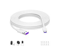 ACOCOBUY USB C Power Cable 5M Extra Long Charging Cord Power Extension Cord | USB A to C Long Lead for Mi Smart Camera C301 C400 C500 Pro Dual C700 2K Magnetic Mount for Security Camera White