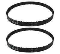 Acoeitl 150XL037 Timing Belt Rubber Pulleys Geared Drive 10mm Width 75 Teeth Closed Loop Flexible Good Tension Prevent Slip Accurate Position Easy Replace for Belt Disc Tabletop Sander 2Pcs Black