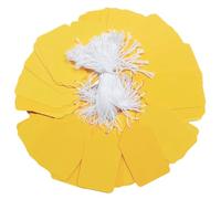 Acoeitl 200 Pcs 2.76'' x 1.57'' Yellow Blank Jewelry Price Tags with String Attached Retail Paper Gift and Sale Hang Tag Handwritten Price Display Lables for Pricing Clothes Necklace & Merchandise