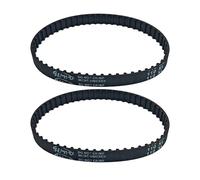 Acoeitl 2Pcs 110XL037 Timing Belt 10mm Width 55 Teeth Cogged Rubber Synchronous Closed Loop Small Gear Drive Belts for 3D Printer Air Compressor Carbon Belt Replacement Disc Tabletop Sander Black