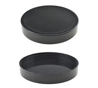 Acoeitl Black Plastic Cup Stay Fresh Lid Parts Replacement Compatible with Bullet 250W No Gap Tight Seal Smooth Screw on Easy Turn Reuse No Scratches for Oats Smoothie Coffee Commute Travel 2Pcs