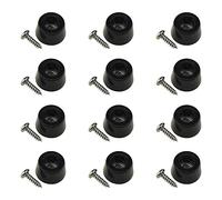 Acoeitl Black Soft Cutting Board Rubber Feet with Metal Screws 0.31" H x 0.59" D Good Grip Sturdy Hold Keep Dry Not Slip No Mark Not Damage Scratch Surface for Table Counter Bottom 12PCS