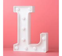 Acofuns LED Marquee Letter Lights L Alphabet Light Up Marquee Number Letters Sign for Wedding Birthday Party Battery Powered Christmas Lamp Night Light Home Bar Decoration