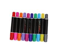 ACOGEDO 10 Dust Free Hair Chalk Sticks Washable Temporary Pens with Quick Drying Vibrant Colors for DIY Hairstyles On The Go
