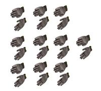 ACOGEDO 10 Pairs Work Gloves PU Coated Static Proof Nylon General with Red Cuffs Come Stretch P Work GlovesPU Coated GlovesSafety Gloves PackPU Nylon GlovesPU (Black 8M)