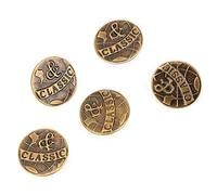 ACOGEDO 10 Piece Popular 20 Mm Vintage Clasp Practical with Thread Application Suitable ButtonAssorted ButtonIron ButtonVintage ButtonJean Set (20MM Bronze (No. 6))