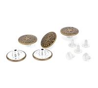 ACOGEDO 10 Piece Popular 20 Mm Vintage Clasp Practical with Thread Application Suitable ButtonAssorted ButtonIron ButtonVintage ButtonJean Set (20MM Bronze (No. 13))