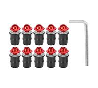 ACOGEDO 10PCS Motorcycle M5x16mm/0 6in Windscreen Windshield Screw Kit with WrenchGolden and Windshield Screw KitWindshield BoltsWindscreen NutsFairing Screen (A(red))