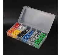 ACOGEDO 1200pcs Box Crimp Terminal Wire Crimp Connector Pre Insulated Terminal - Copper Galvanized Material for Marine and Automobile Applications