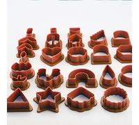 ACOGEDO 142 Pcs Cutters Set for Jewelry Making with Earring Accessories & Crafting Tools (142 Pieces of Polish Rust red Plastic Cutter)