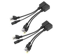 ACOGEDO 2 Pairs POE Splitter Camera Power Supply Module Separator Monitoring Equipment 12V Remote Power Based 8 POE SplitterPOE Supply Splitter12V SplitterPOE EquipmentSplitter