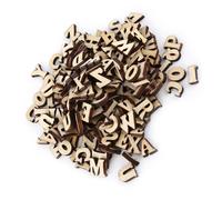 ACOGEDO 200Pcs Mixed Wooden A-Z Letters 0- Numbers Unpaint DIY Decoations Kids Early Learning Toys As DIY Can Personali Wooden NumbersWooden LettersWooden AlphabetWooden A-Z LettersMixed (English