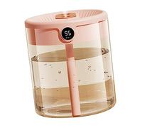 ACOGEDO 2L Double Nozzle Humidifier with LCD Humidity Display and Night Light, USB Oil Diffuser for Home Bedroom (Pink)