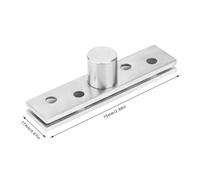 ACOGEDO 2pcs 360 Degree Pivot Hinge, Stainless Steel Rotating Door Hinge 75mm Long, with Countersunk Screw Hole Design, for Revolving Door (Center Shaft)