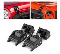 ACOGEDO 2pcs Hood Lock Latch Bracket Buckle Kit Hold Down for JK Unlimited 2007-2017 Hinging Is Durable and to and Made Wear-resistant Not Sturdy Metal and Hood LatchHood