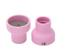 ACOGEDO 2Pcs TIG Welding Cup 16# Ceramic Nozzle Accessory Set Kit for WP17 18 26 with Stainless Steel Mesh