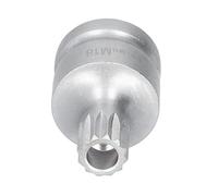 ACOGEDO 3/4in 20mm Spline Bit Socket Triple Metal Sliver Anticorrosion Power Drill Part for Car Designed to Most of Spline Bit SocketTriple SocketM18