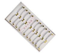 ACOGEDO 3D Handmade False Eyelashes - 10 Pairs Look Cross Design | Soft Man-Made Fiber with Comfortable Black Cotton Stem | Ideal for Makeup (218)