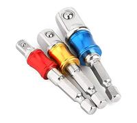 ACOGEDO 3Pcs/Set Hex Drill Bit Socket Adapter Drive Electric Impact Driver /4in 3/8in /2inType C Allowing You The Pow Socket Bit AdapterDrill BarSocket Shank AdapterDrill (Style A)