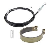 ACOGEDO 4-Inch Rear Brake Band Pins Kit with .55m Throttle Pull Cable for Go Kart Yard Cart Bike ATV - Compatible with Manco Oregon YerfDog Kartco Road Thunder Kart