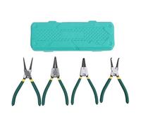 ACOGEDO 4PCS 7 Inch Internal External Snap Ring Pliers Set, Straight Bent Jaw Circlip Pliers with Ergonomic Soft Grip Handles, for Automotive Home Appliance Mechanical Installation