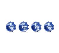 ACOGEDO 4pcs 8x32 to 17mm Hex Adapters for 8x32 3.8in Wheels Electric Car Truck Option Parts Aluminum Alloy Silver The Weight Construction Enhancing Convenience Ensures The Lightweight (Blue)