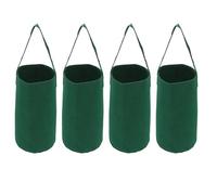 ACOGEDO 4Pcs Green Upside Down Tomato Strawberry Planter Bags with Handles for Indoor and Outdoor Gardening (Green)