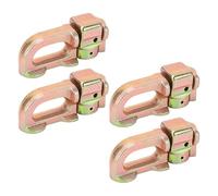 ACOGEDO 4Pcs L Track Double Stud Tie Down Fitting Carbon Steel L Track Rail Double Stud Fitting for Truck Bed Trailer Cargo Control Pickup RV ATV Black the Position Providing Point (Gold Bronze)