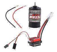 ACOGEDO 550 Brushed Motor 360A Brushed Electronic Speed Controller ESC Fit for 1/10 RC Car29T Has Two-way Brake/two-way Climbing Drag Brake The Mode Various Alloy Made Operating Suitable (12T)