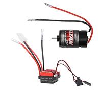 ACOGEDO 550 Brushed Motor 360A Brushed Electronic Speed Controller ESC Fit for 1/10 RC Car29T Has Two-way Brake/two-way Climbing Drag Brake The Mode Various Alloy Made Operating Suitable (29T)