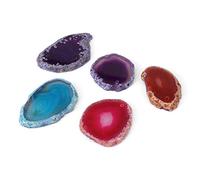 ACOGEDO 5Pcs 30-40mm Multi Uses Irregular Shaped Agate Slices Lot DIY Decoration Supplies Into Being Appearanc Agate SliceAgate Slices GeodeNatural SliceAgate SlabAgate Lot