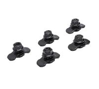 ACOGEDO 5pcs L Double Lug Threaded Stud Nut Fitting M10x20mm for Truck Bed Trailer Control Pickup RV Steel with Coated Pr L Double Lug Threaded StudL Stud FittingL (Black)