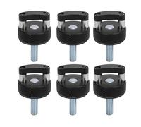 ACOGEDO 6PCS Hard Top Quick Removal Fastener Thumb Screw with Rings Aluminum for JK JLU JT 2dr Unlimited 4dr 2007 to 2018 2dr and From Providi Hard Top Quick Removal FastenerHard (Black)