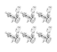 ACOGEDO 6Pcs Locking Guitar String Tuning Peg Metal Electric Sealed Tuner Key Set Kit Silver6 Left Peg Set Exposed to and It Th Locking Guitar String Tuning PegGuitar Tuner HeadGuitar (of six