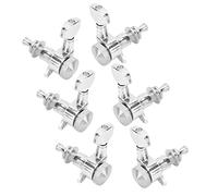 ACOGEDO 6Pcs Locking Guitar String Tuning Peg Metal Electric Sealed Tuner Key Set Kit Silver6 Left Peg Set Exposed to and It Th Locking Guitar String Tuning PegGuitar Tuner HeadGuitar (Three left