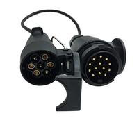 ACOGEDO 7 to 13 Pin Trailer Adapter, 12V Caravan Towbar Electrical Converter with Cable, for Europe Style Caravans Trailers Road Legal Lighting