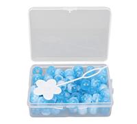 ACOGEDO 74pcs Hair Braiding Beads for DIY Hair Decoration - Dark Blue Coil Dreadlocks Beads for Unique and Versatile Hairstyles (Dark Blue)