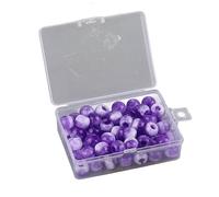 ACOGEDO 74pcs Hair Braiding Beads for DIY Hair Decoration - Dark Blue Coil Dreadlocks Beads for Unique and Versatile Hairstyles (Purple)