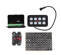 ACOGEDO 8 Gang Blue LED Car Panel IP65 1500W Heat Dissipation for Truck Boat UTV Car Bus Automatic Adjustment LED PanelCar Touch Control Panel8 Gang PanelUniversal Circuit Control